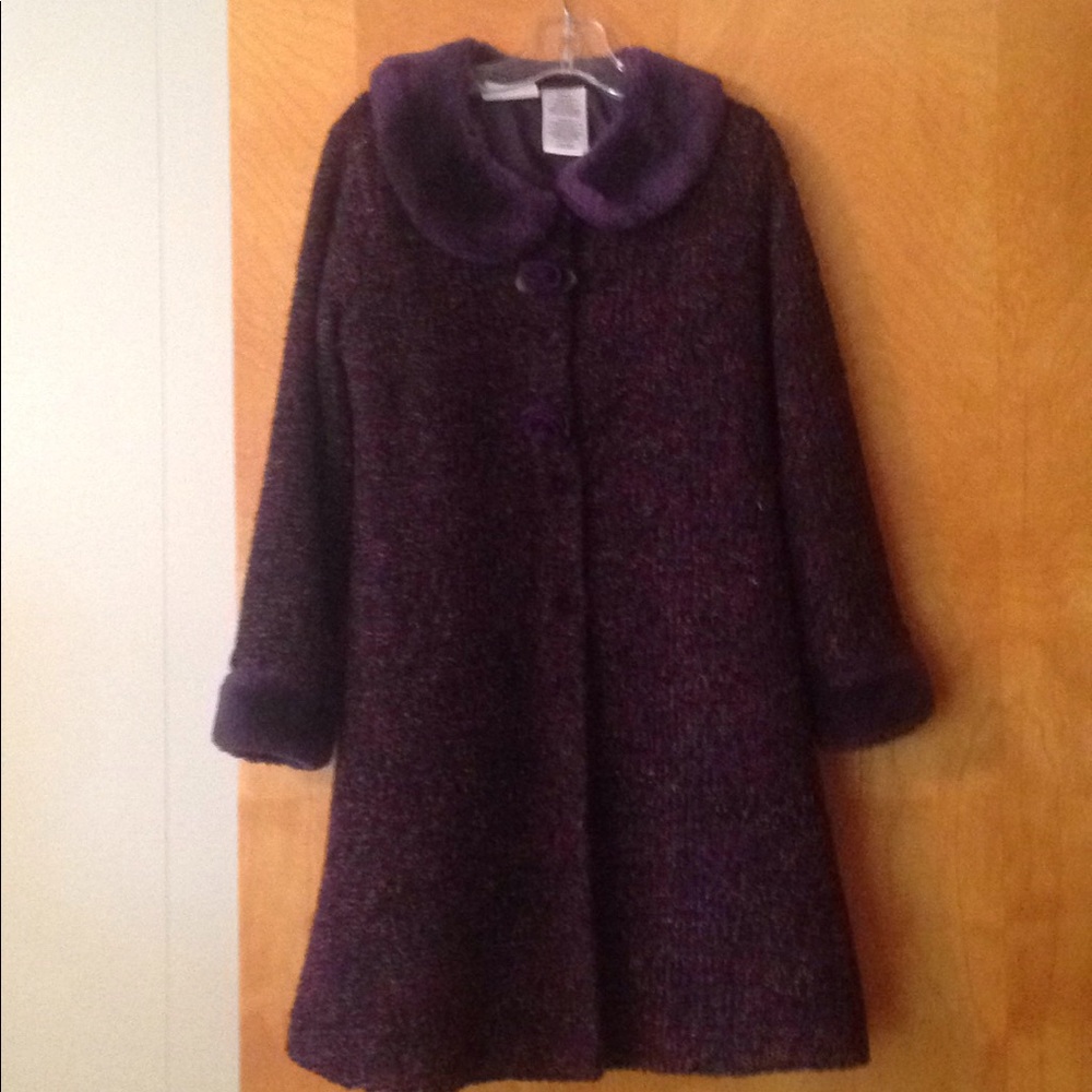 Blueberi Boulevard girl's purple Spring coat .